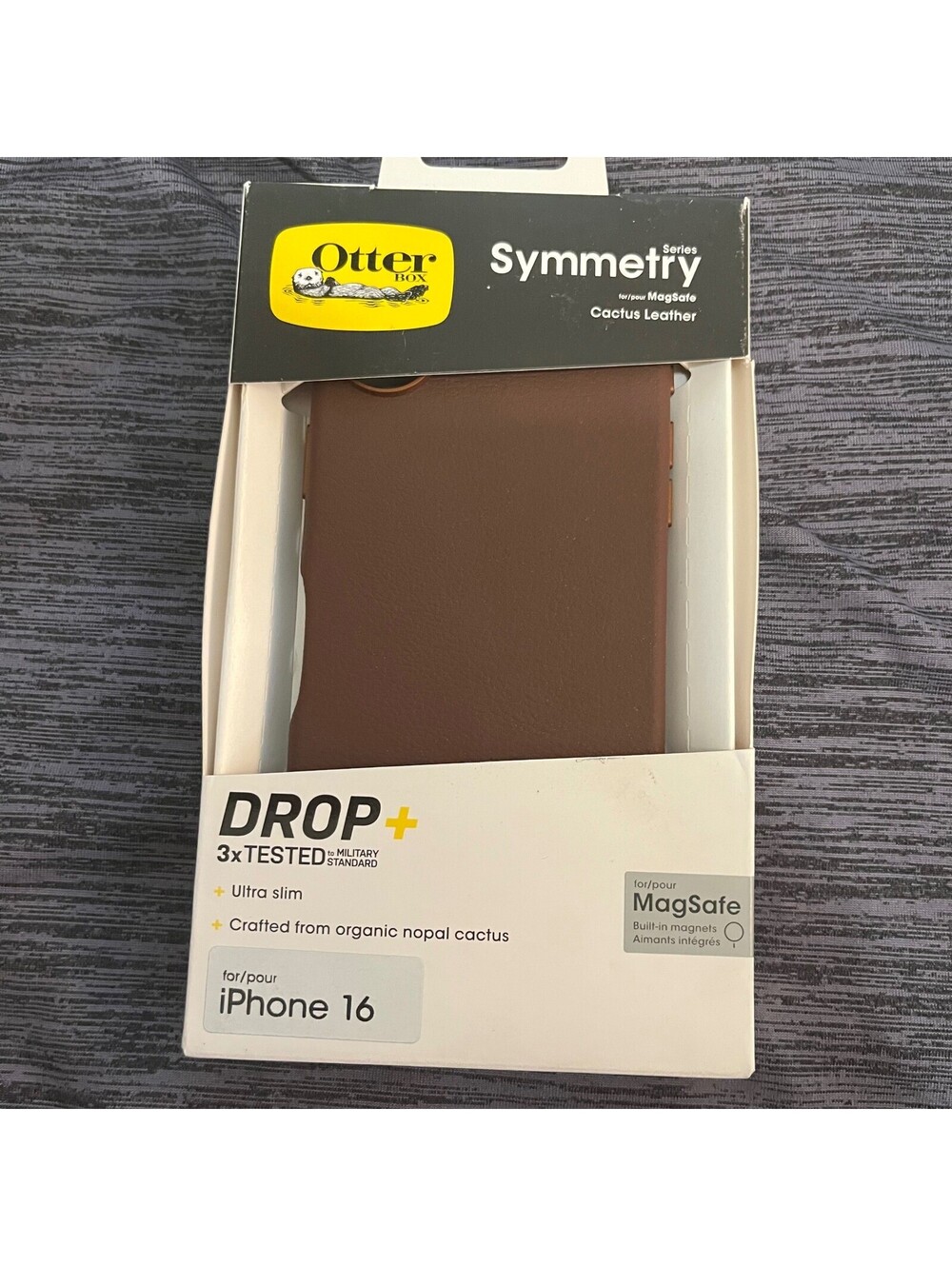 OtterBox Symmetry Series Cactus Leather Case MagSafe Apple iPhone 16 Adobe Brown